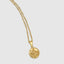 Minimalist Catholic necklace with gold Saint Christopher medal, 20-inch chain length