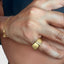 18k gold minimalist pinky ring, perfect for modern men