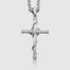 Rose & Cross Pendant With Chain