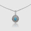 Turquoise Shield Boho Pendant With Chain