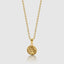 Luxury 18K gold religious medal necklace featuring Saint Christopher for Christian faith