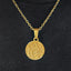 Spiritual 18K gold necklace with Saint Christopher medallion, religious keepsake jewelry