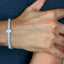Luxury bracelet for men with lab-grown diamonds and charm
