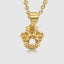 Gold King Crown Pendant Necklace on 20 Inch Chain