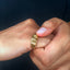 Laser-cut minimalist gold signet ring for men
