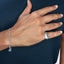 Laser-cut minimalist white gold signet ring for men