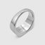 Minimalist chunky signet pinky ring in 18k white gold
