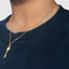 Unique gold skull key necklace for men with diamond accents