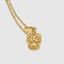 Elegant 18K Gold Queen Crown Pendant Necklace
