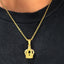 Royal Jewelry Set with King and Queen Crown Pendants
