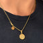 Handcrafted gold pendant with Saint Christopher engraving, luxury Christian accessory
