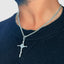 Rose & Cross Pendant With Chain