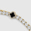 Four Leaf Black Clover Diamond Tennis Bracelet