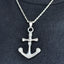 Premium men’s anchor and skull pendant necklace by DVNCI