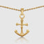 Anchor and skull strength pendant with chain for men by DVNCI