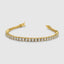 3mm 18K yellow gold diamond tennis bracelet with minimalist unisex design