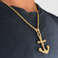 Premium anchor and skull pendant chain for modern men