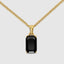 Black onyx pendant necklace in 18k yellow gold by DVNCI
