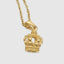 18K Gold Crown Necklace for Men and Women