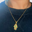 Handcrafted Hamsa Hand Evil Eye Pendant in Gold