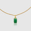 jade stone necklace with spiritual and protective meaning in gold