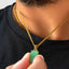 elegant jade pendant jewelry with healing energy and gold chain