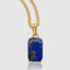 Lapis Lazuli pendant necklace in 18K gold for men and women, spiritual gemstone jewelry