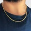 Luxury minimalist 4mm Cuban link chain necklace perfect for stylish layering