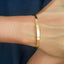 Close-up detail of minimalist 4mm cuff bracelet showcasing premium craftsmanship