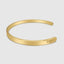 Minimalist 4mm cuff bracelet front view in polished finish, sleek and elegant design for men and women