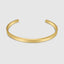 Polished finish on minimalist 4mm cuff bracelet, timeless luxury jewelry piece