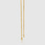 Minimalist Cuban link chain necklace 4mm front view in polished gold finish