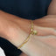 Durable sweatproof Cuban chain bracelet in 18K gold