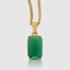 luxury natural green jade gemstone necklace with gold chain