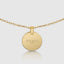 Minimalist gold chain necklace with DVNCI signature pendant