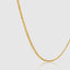 4mm minimalist Cuban link chain necklace styled and worn for modern elegance