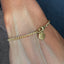 Sophisticated 3mm gold bracelet, minimalist Connell chain design