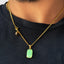 unisex jade crystal pendant necklace symbolizing luck and harmony
