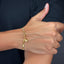 18k gold minimalist herringbone chain bracelet for men and women